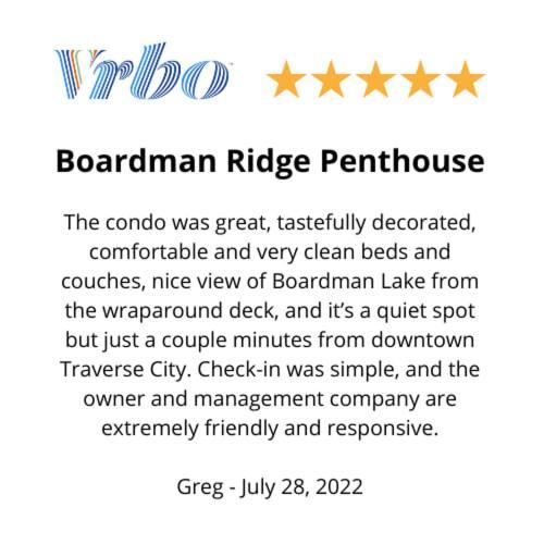 Boardman Ridge Penthouse Close To Town Traverse City Exterior photo